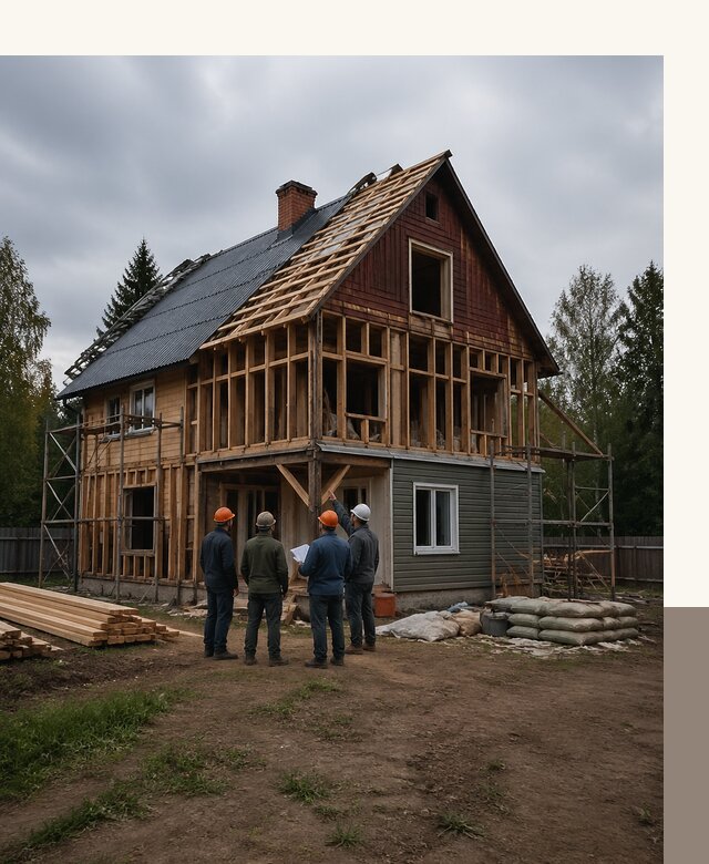 Реконструкция дачного дома в Лянторе под ключ с проектом