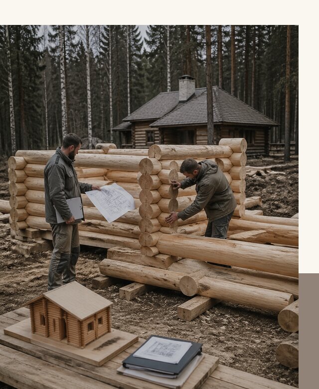 Проектирование и строительство домов из бревна в Лянторе
